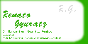 renato gyuratz business card